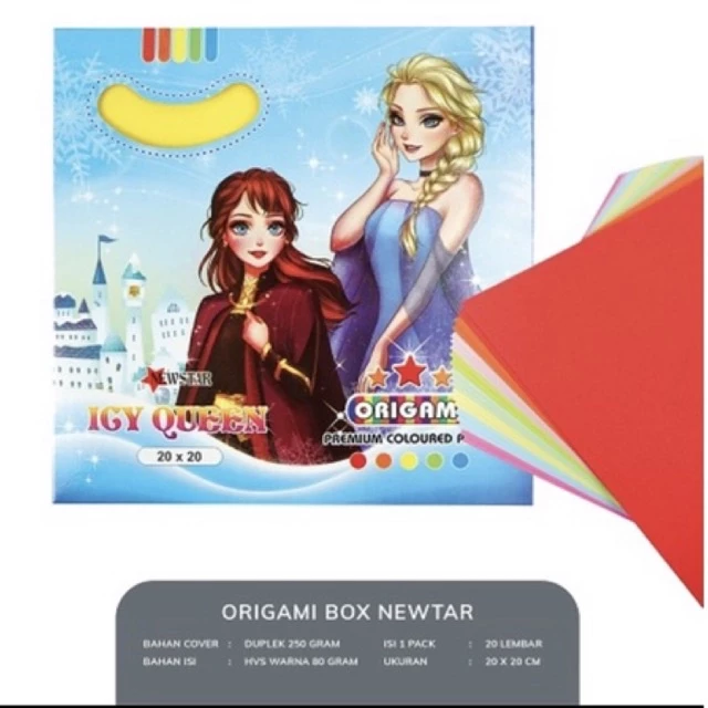 Kertas Lipat Origami Box Newstar 20x20 cm – 2 Sisi Berwarna