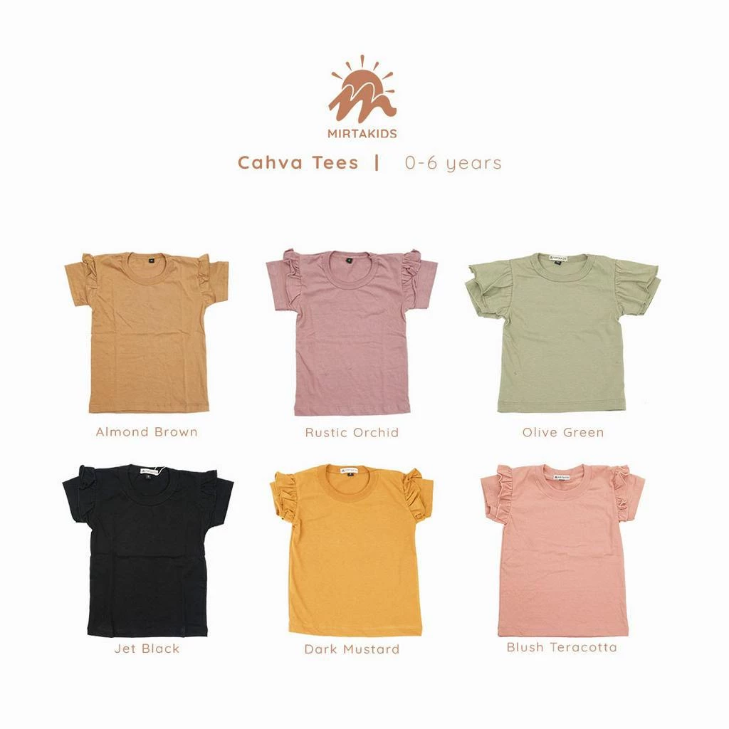 Mirtakids Cahva Tees |6 Bulan -6 Tahun | Baju Anak Perempuan | Katun Combed