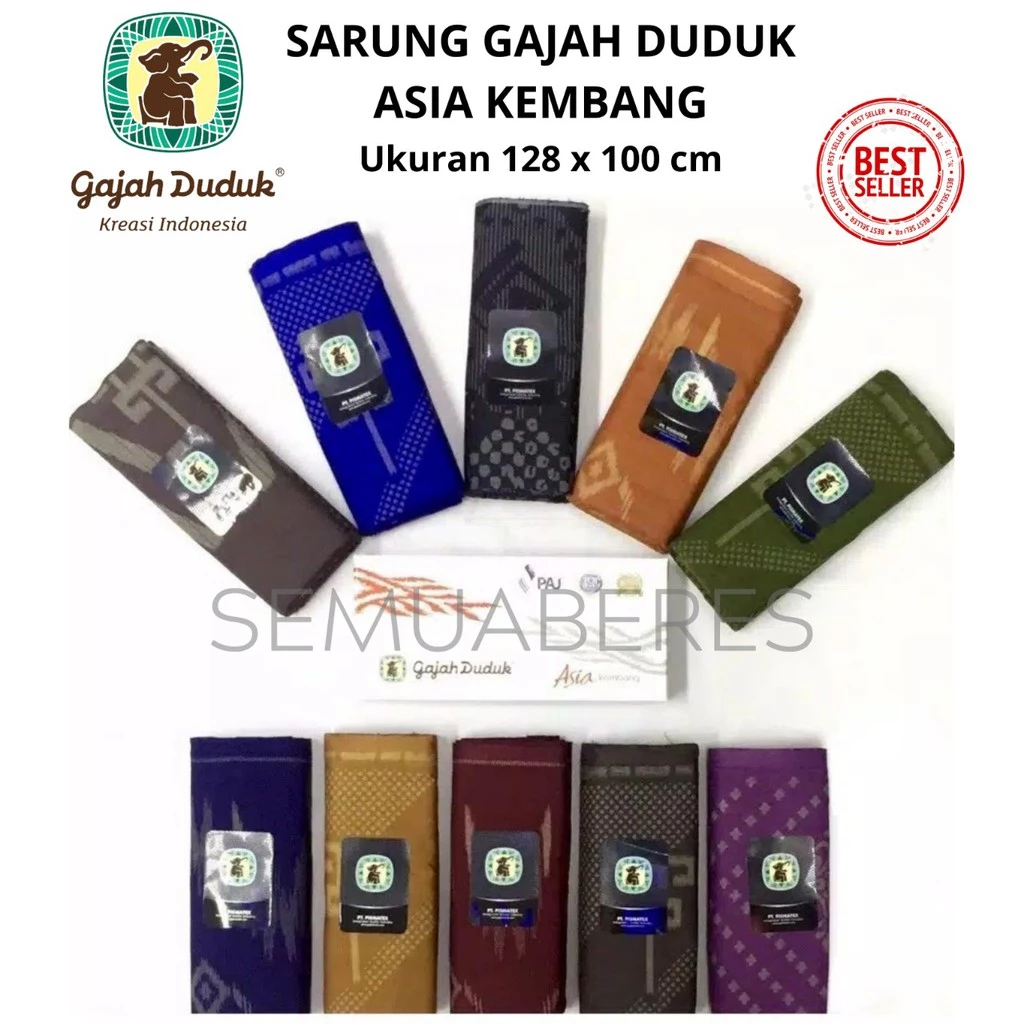 Sarung GAJAH DUDUK Asia Kembang 
