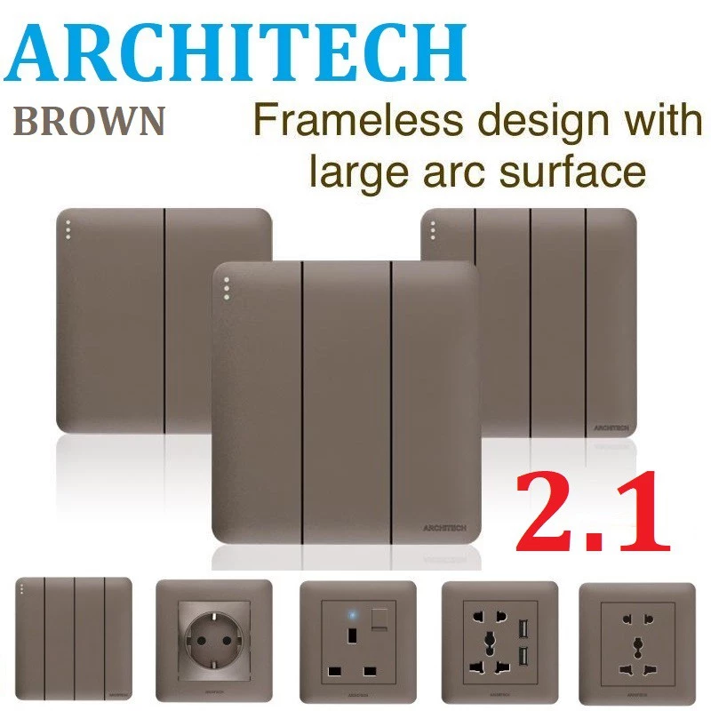 Architech Saklar Infinity Brown A63 Series
