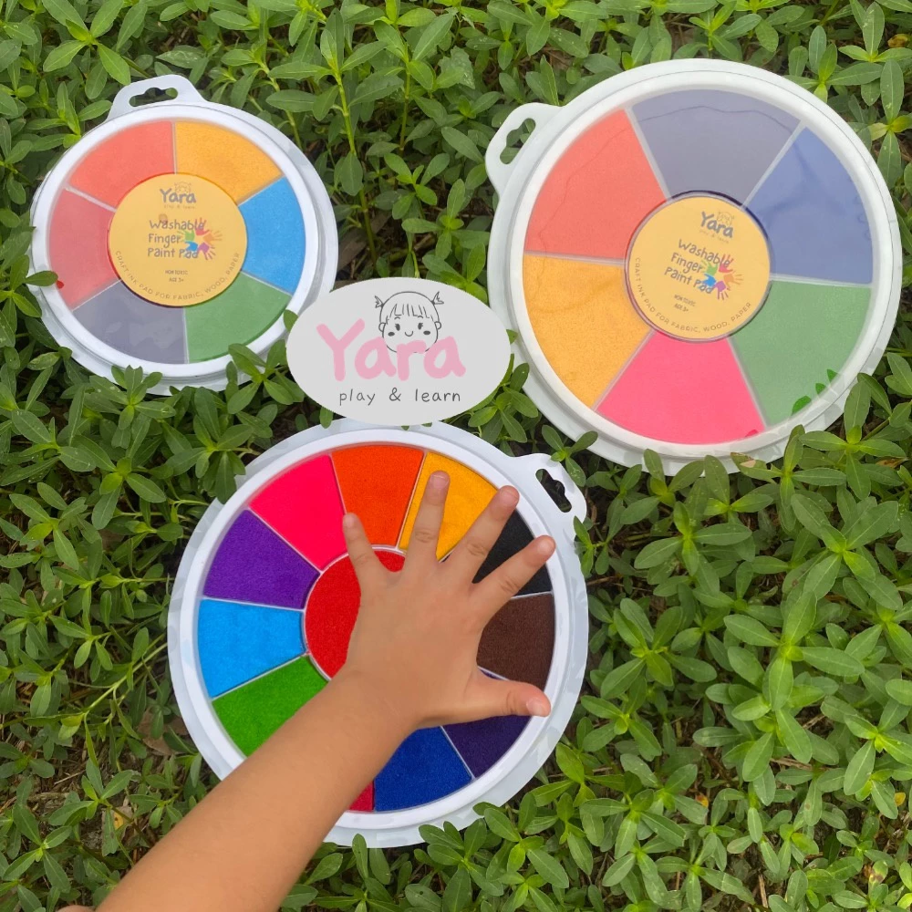 Yara Jumbo Washable Finger Stamp Pad Hand Paint for Craft and Sensory Play Bantal Cap Jari Tangan