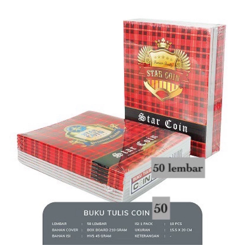 Buku Tulis Kwarto Murah 50 Coin
