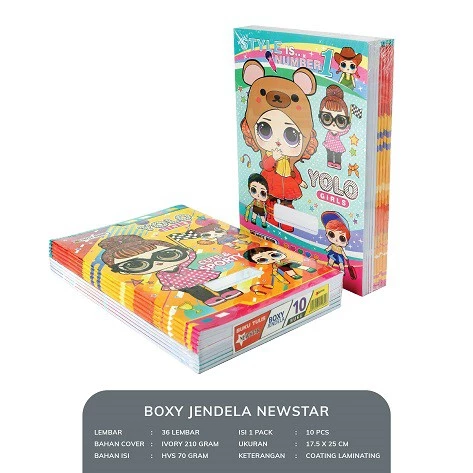 Buku Tulis Boxy Jendela 36 NewStar