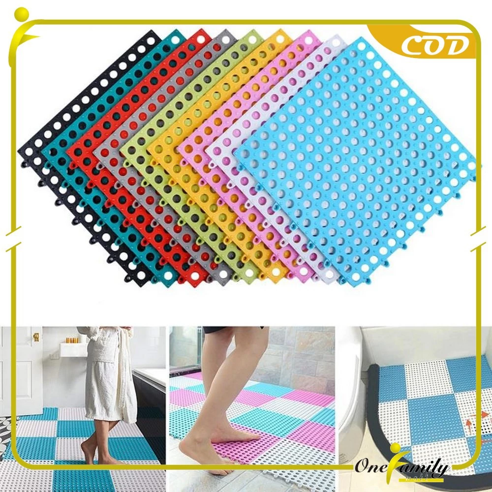 ONE-C236 Karpet Kamar Mandi Anti Licin 30x30CM / Keset Lantai Anti Slip Polkadot Dapur