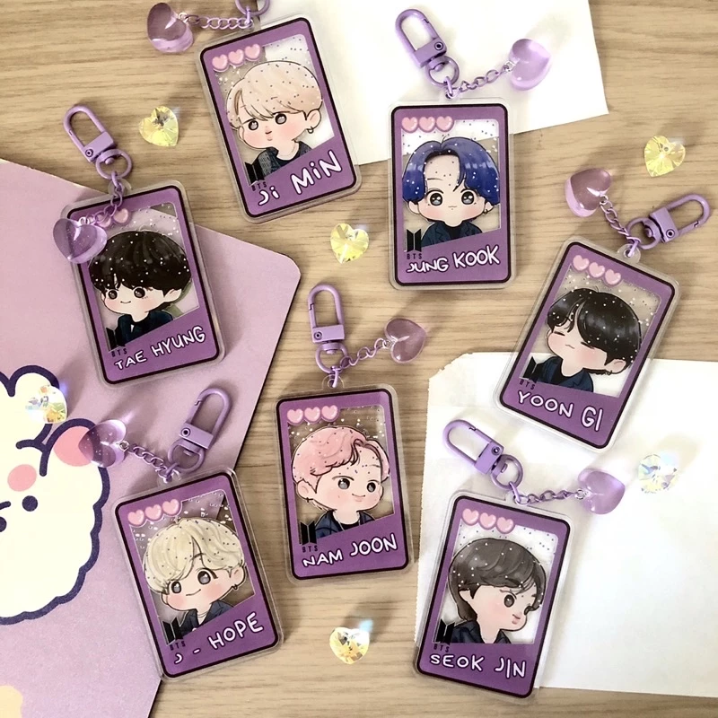 BTS Super Cute ID Keychain (bagchain/gantungan kunci/ganci)