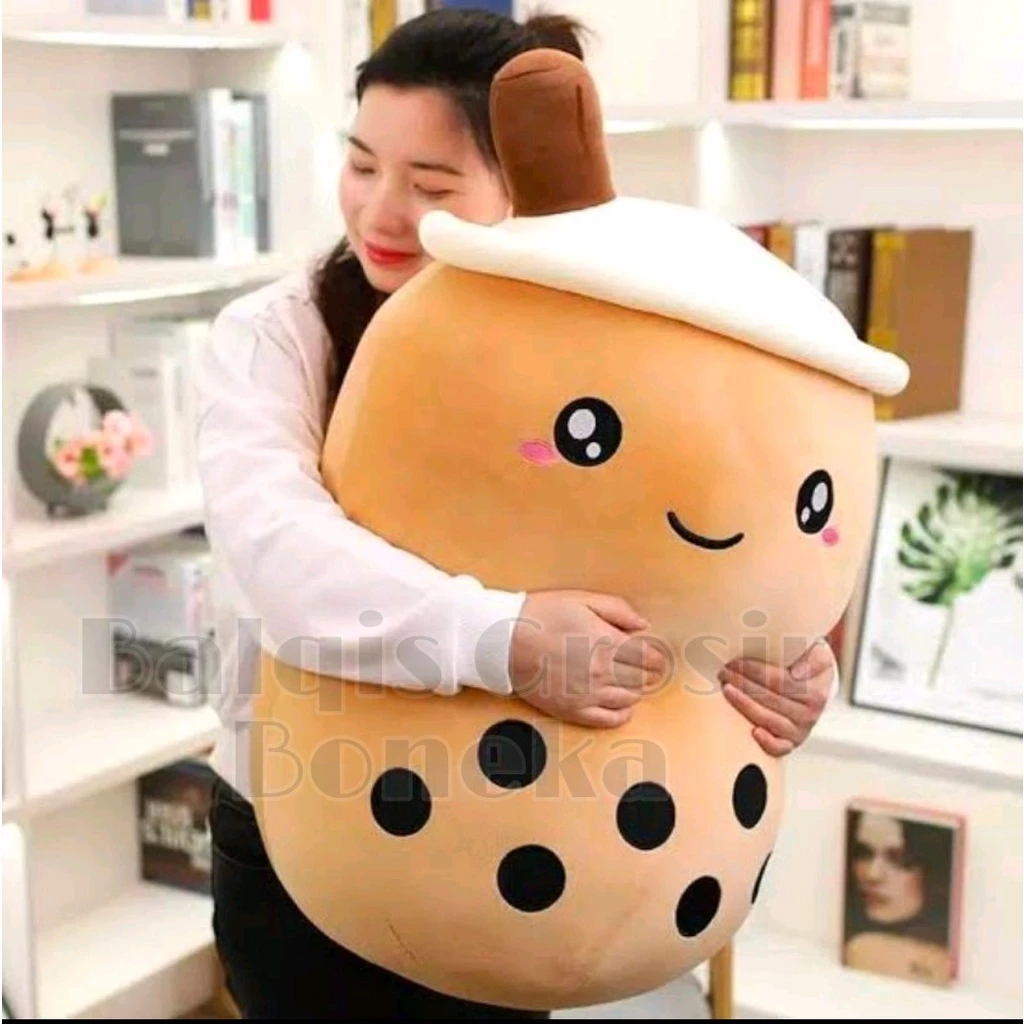[COD] Boneka Bantal Boba Bubble Milk Tea Brown Sugar / Bantal Viral Tiktok / bantal gentong lucu  / boneka susu imut boba