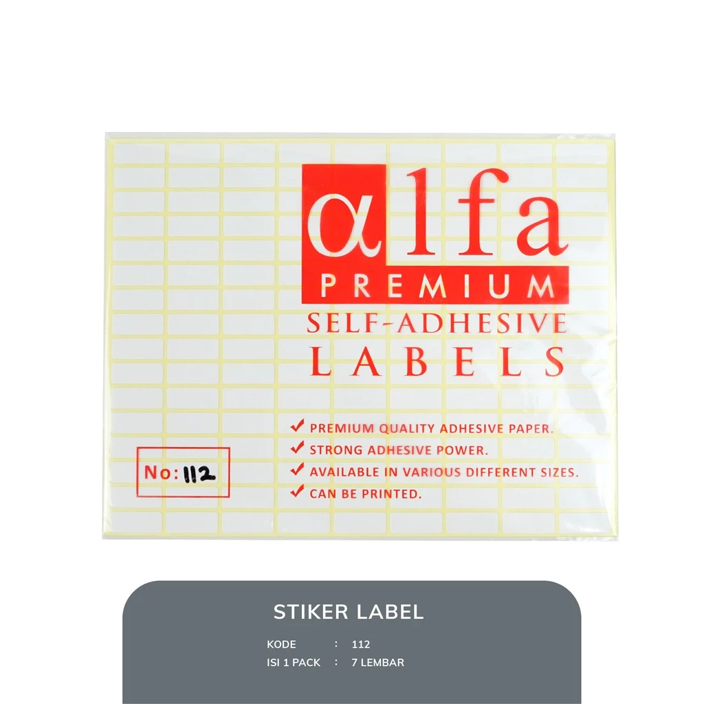 Stiker Label Harga Alfa 108 112 123