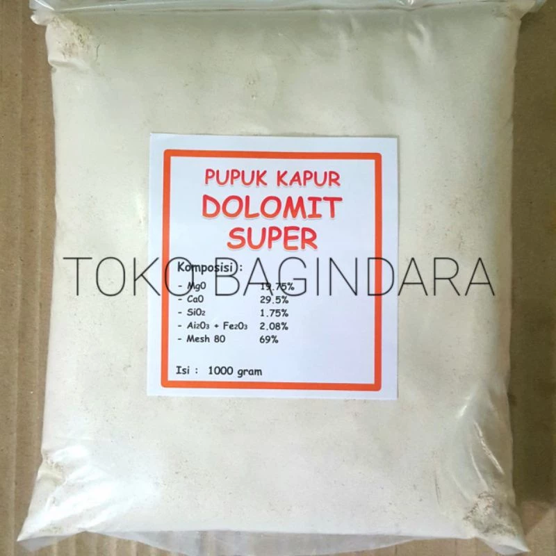Dolomit Kapur Pertanian 1 Kg Tepung Putih Kuning