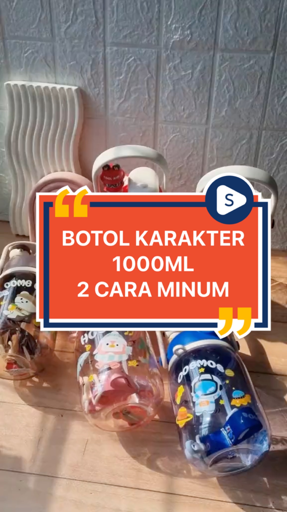 Botol karakter 2 cara minum #sunwaystore #RacunShopee #SpillRacunShopee #ViralDiShopeeVideo