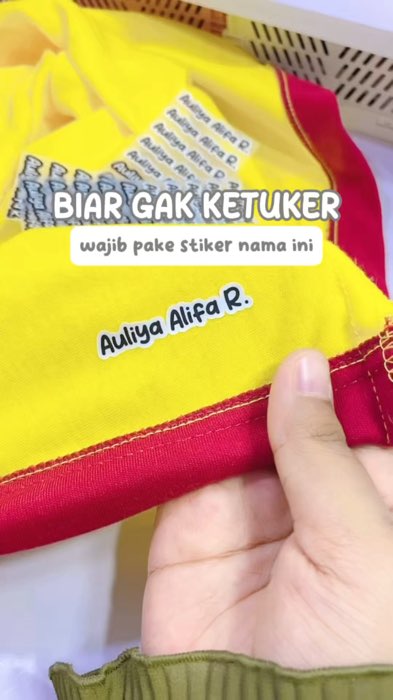 Biar gak ketuker #stikerlabelnama #stikernama #stikernamacustom #stikerlabelnamaanak
