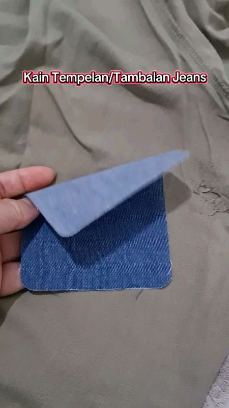Kain Tambalan Jeans #kain #kaintambalan #tambalanjeans #jeans #jeanspatch #diy #diyproject #satukontentiaphari #30harireviewproduk #diyproject