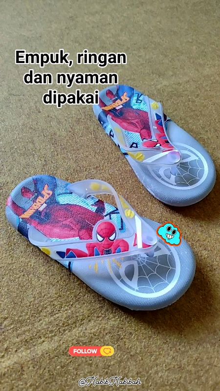 Empuk, ringan & nyaman dipakai #sandalanak#sandalanaklakilaki #sandalanakspiderman#sandalanakkaret #sandalanakkarakter #RacunShopee #DiskonRacunShopee