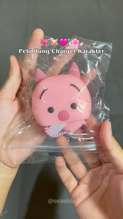 pelindung charger lucu 🌸🩷 #RacunShopee #GratisOngkirRP0 #ShopeeHaul #ShopeeReview #pelindungkabelcasan #pelindungcharger #baranglucu #unik