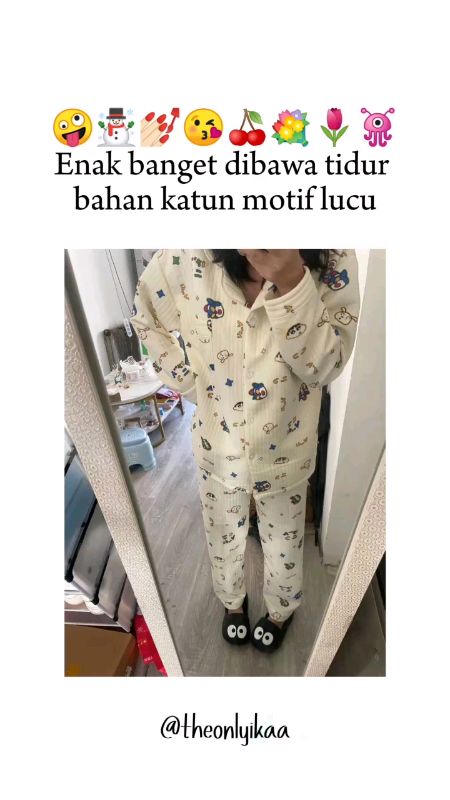 pakai piyama ini jajan ke supermarket juga ok🤏🏻😘#RacunShopee #ViralDiShopeeVideo #RacunShopeeCheck #ShopeeCOD
