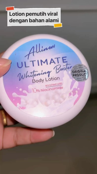 Lotion pemutih allinow ultimate #pemutih #lotionpemutih #pemutihvirall #whiteningbooster #boosterpemutihbadan #pemutihbadancepat