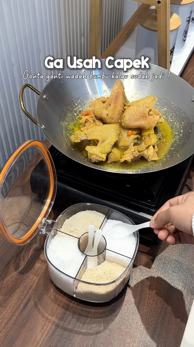 Wadah bumbu 4in1 mudah banget kalau mau masak. #wadahbumbu #wadahbumbu4in1 #tempatbumbu #bumbudapur #perlengkapandapur