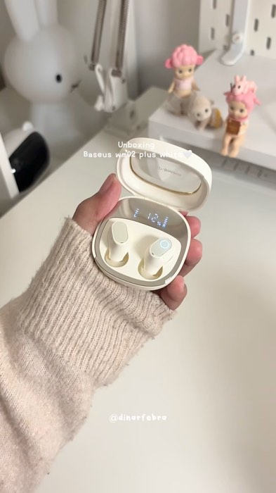 Baseus wm02 plus white🤍 #baseuswm02plus #twsbaseus #twswireless #twsbluetooth