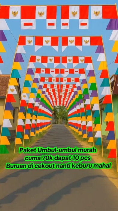 #benderaumbulumbul #umbulumbulmerahputih #hiasan17an  #bendera17agustus  #merdekasale  #shopemerdekasale