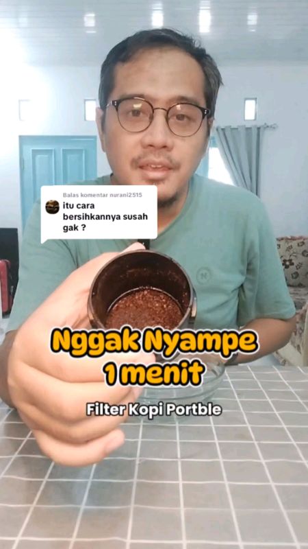 cara bersihkan filter Kopi Portable #kopi #filterkopi #saringankopiportable #kopihitam #v60