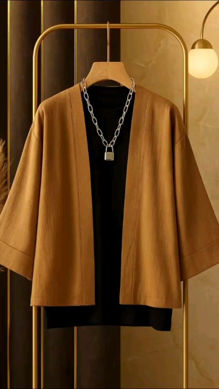 Crop Outer Cardigan Over Size Ld 120 Lengan 3/4 Korean Outfit Simple #croptopkorea #blazerwanita #spillracunshoppe #SpillBawaBerkah