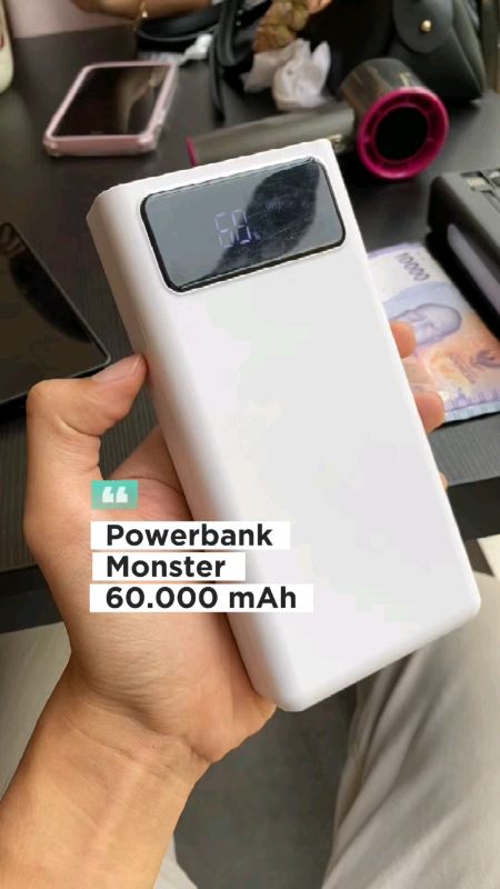 Powerbank monster 60000mah #ShopeeCOD #GakNyeselBeliIni  #ViralDiShopeeVideo #powerbank #powerbank60000mah #powerbankmurah