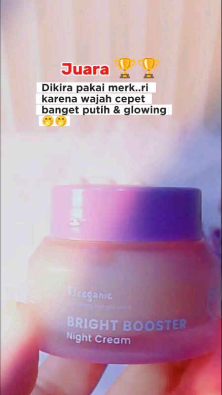Beeganic Bright Booster Night Cream #nightcream #creammalamglowing #beeganicbrightbooster #promoshopee #RacunShopee