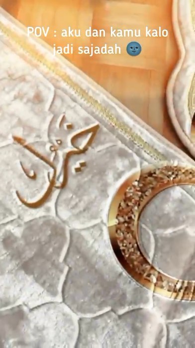 Sajadah Couple Kaligrafi untuk seserahan, kado pernikahan atau sekedar koleksi pribadi bersama pasangan halal kamu 🥰🧡#seserahan #kado #sajadahcouple