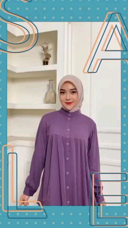 Tunik Lengan Panjang Bahan Rayon Twill Premium.. #tunikkekinian #bajulenganpanjang #TermurahDiShopee #rayonpremium