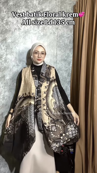 Cakep banget !! Kode Floral krem !! Vest batik modern !! #batikwanita #RacunShopee #vestbatik #vestbatikwanita #vestbatikmodern #outerbatik #rompi