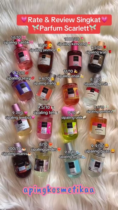 kamu suka yg mana?🤩 #parfumscarlett #parfumviral #parfumtahanlama #ViralDiShopeeVideo #cekkeranjangorange☝️😍