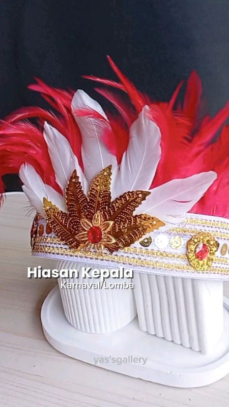 Hiasan kepala untuk karnaval, agustusan, atau lomba #hiasankepalakarnaval #hiasankepalamerahputih #SpillRacunShopee
