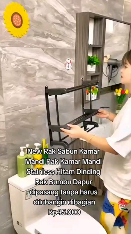 rak kamar mandi dinding#shopeevidio #cekoutsekarang #cekkeranjangorange☝️ #trending #racunshopeemurah #viral #ViralDiShopeeVideo #shopeevideo