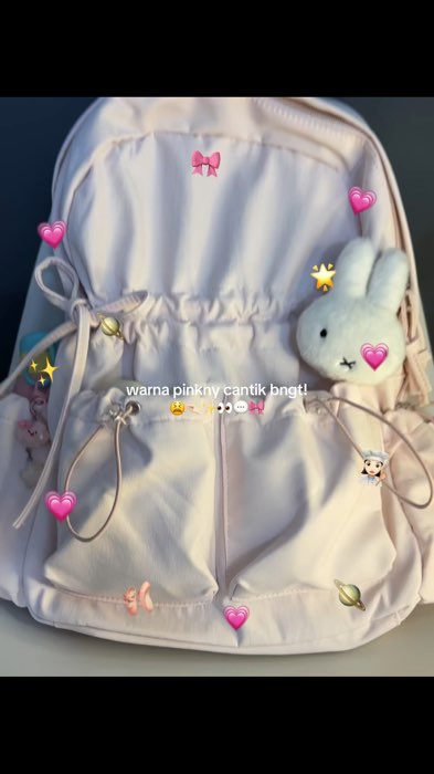 warna pinknya cantik bngt bkn yg pink lebay😫🫶🏻 #fyp #RacunShopee #SpillRacunShopee #backtoschool  #barangunik #tasransel #tassekolah #backpack