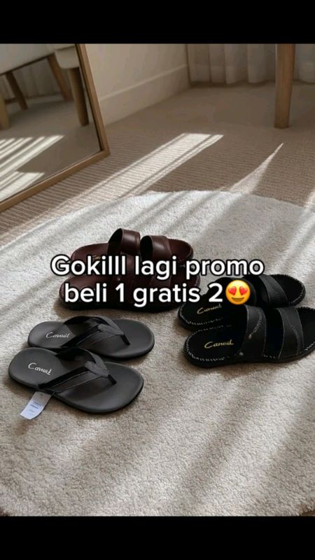 #fypシ #GratisOngkirRP0 #ShopeeCOD SUPER PROMO BELI 1 GRATIS 2 PASANG SANDAL KULIT/SANDAL PRIA/SANDAL CASUAL PRIA/SANDAL VIRAL