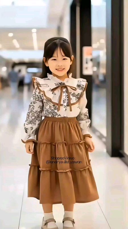 setelan anak perempuan atasan&rok bunga #setelananakperempuan #bajuanakperempuan #ShopeeLook #ShopeeFashionHaul #DiskonRacunShopee #SpillRacunShopee