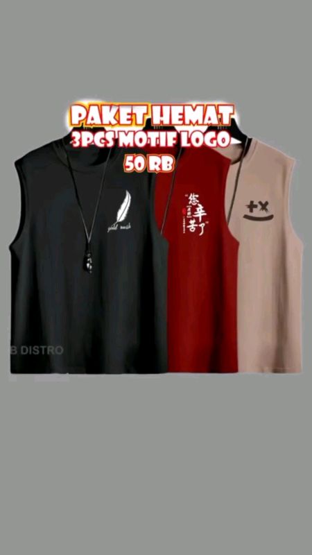 PAKET HEMAT Kaos Singlet Distro#pakethematkaosdistro#checkoutsekarang #fyp