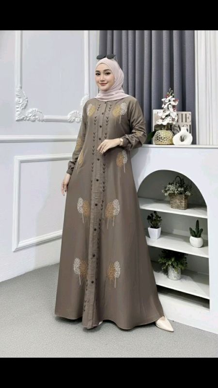Gamis Twill Ori Zipper busui #shopeevideo #ShopeeCOD #ShopeeLook