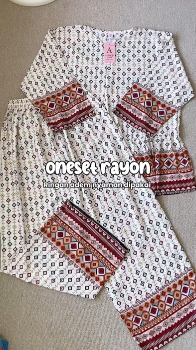 Oneset rayon adem #oneset #onesetrayon #onesetwanita #setelanwanita #setelanrayon #shopeevideo #RacunShopee