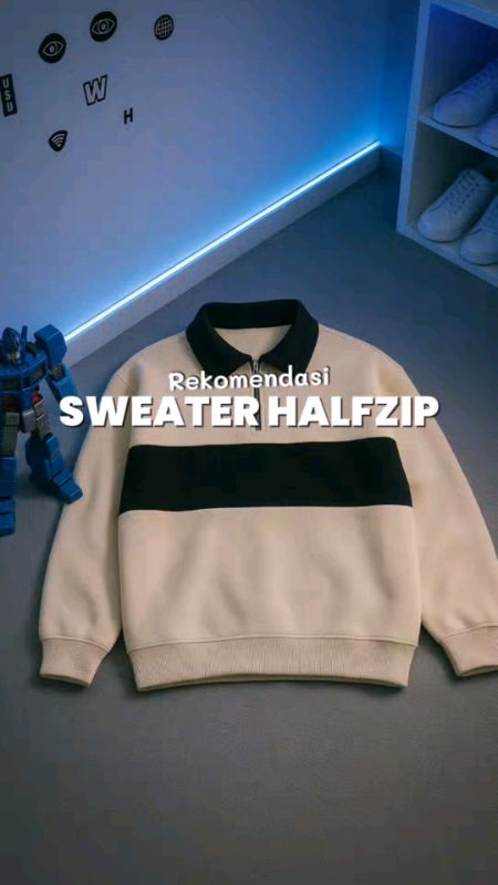 Keren #sweatercrewneck #halfzip #RacunShopee #OOTDFashionShopee