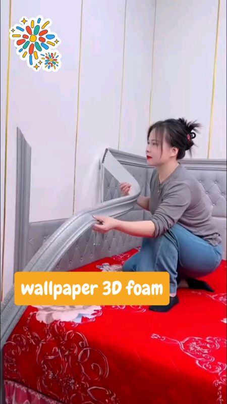 wallpaper dinding 3d foam
