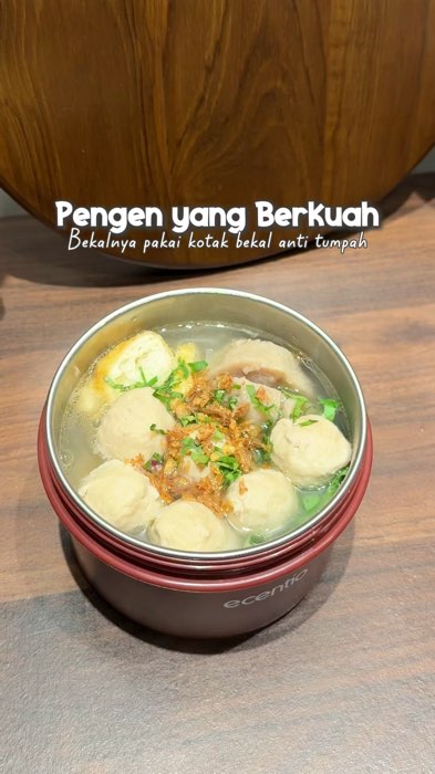 Lagi pengen yang berkuah, pakai kotak bekal ini aja. #kotakbekal #lunchbox #lunchboxstainless #wadahbekal #wadahsoup