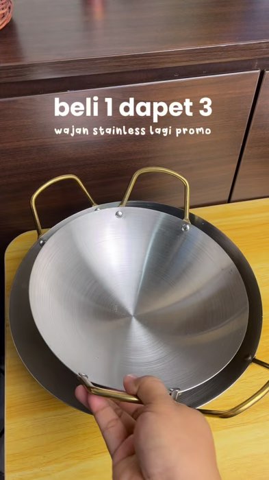 dapet 3 lo kak #wajan #wajanantilengket #wajanstainlessteel #GakNyeselBeliIni #SpillRacunShopee #RacunShopee #SpillBawaBerkah