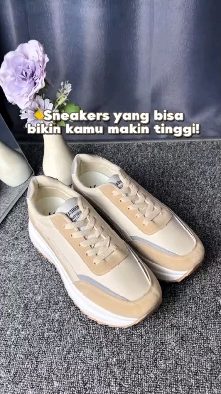 [JOANNE] Sepatu Highsole Sporty Sneakers  shoes JN6133 #sepatuwanita #sepatusportwanita #shopeevideofeed #fyp