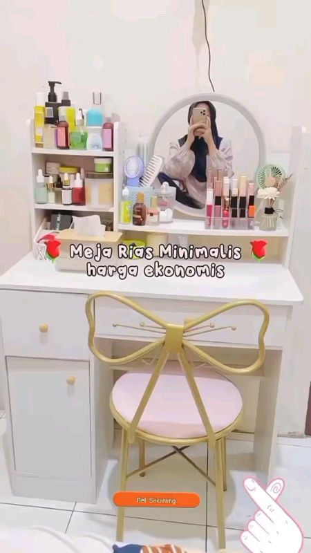 Homedoki meja rias minimalis sgr CO ya #mejariasminimalis #fyp #RacunShopee #SpillRacunShopee #shopeevideo #SpillBawaBerkah #GratisOngkirRP0 #