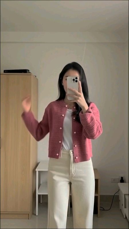 cardigan tebal ala Korea #RacunShopeeOutfit #SpillRacunShopee #ShopeeFashionHaul #ootdinspiration #outfitalakoreanstyle #cardiganoutfit
