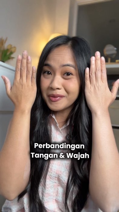 Perbandingan tangan & wajah !! Instant cerah tanpa dempul #bonavie