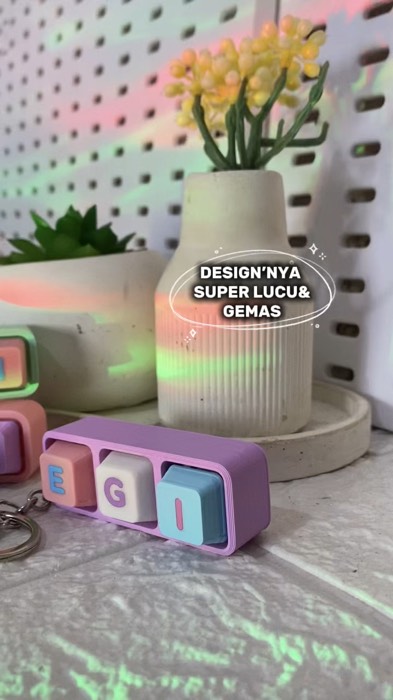 Super lucu KEYCHAIN KEYBOARD CUSTOM 😍 #keychain #customnama #gantungankunci #lucu #unik