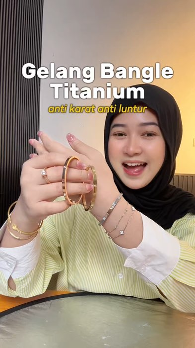 Gelang Tangan Bangle Titanium #gelangtitanium #gelangbangle #gelangbangletitanium