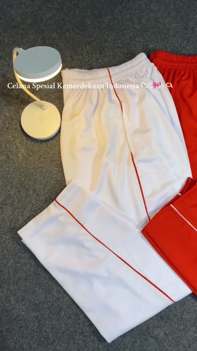 Celana training merah putih 17agustusan #celanatrainingpanjang#celanatraining17austusan#celanamerahputih#DiskonRacunShopee#ViralDiShopeeVideo