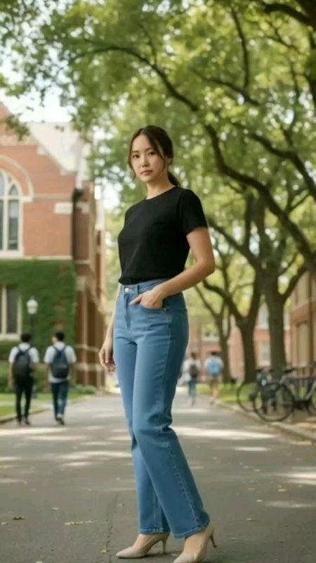 Celana Jeans Wanita Standar Reguler #celana #celanajeanswanita #celanajeans #celanawanita #jeansreguler